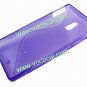 S Line TPU Protective Case Cover Skin for Sony Xperia P LT22i Purple