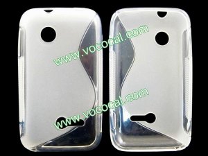 S Line Soft TPU Case Cover Skin for Sony Xperia Tipo ST21i Clear White