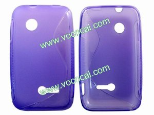 S Line Soft TPU Case Cover Skin for Sony Xperia Tipo ST21i Purple