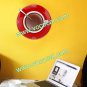 Fancy Decorative Novelty Creative Coffee Time Wall Clock Red