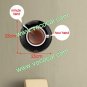 Fancy Decorative Novelty Creative Coffee Time Wall Clock Black