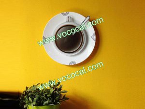 Fancy Decorative Novelty Creative Coffee Time Wall Clock