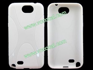 X Line Soft Flexible TPU Case Cover Skin for Samsung Galaxy Note 2 N7100 White