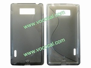 S Line Wave TPU Gel Case Cover Skin for LG P705 P700 Optimus L7