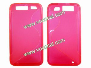S Style Soft Flexible TPU Case Cover Skin for Motorola Atrix HD MB886 Rose