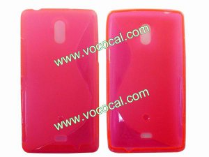 S Line Soft TPU Case Cover Skin for Sony Xperia Z LT30p Rose