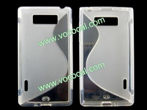 S Line Wave TPU Protective Case Cover Skin for LG P705 P700 Optimus L7