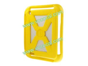 Silicone Non-slip Handle Case Cover Skin for iPad 2 3 Yellow