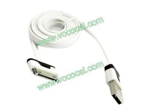 Noodle Flat USB Data Cable Line Wire Cord for iPhone 4 4S iPad 2 3