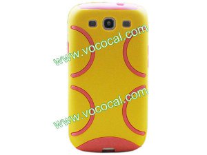 Dual Colors Hard Case Case Cover Skin for Samsung i9300 Galaxy S3 Yellow