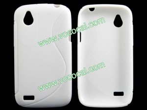 S Line TPU Case Cover Skin for HTC Desire V T328W White