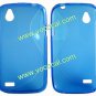S Line Wave TPU Case Cover Skin for HTC Desire V T328W Blue