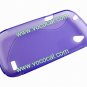 S Line TPU Case Cover Skin for HTC Desire V T328W Purple