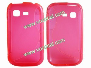 S Line Soft Flexible TPU Case Cover Skin for Samsung Galaxy Pocket S5300 Pink