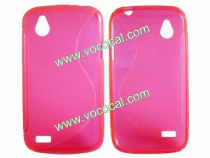 S Style TPU Case Cover Skin for HTC Desire V T328W Pink