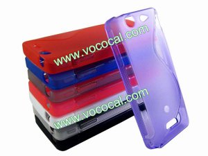 S Line Soft Flexible TPU Case Cover Skin for Sony Xperia SX MT28I