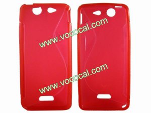 S Line Soft Flexible TPU Case Cover Skin for Sony Xperia SX MT28I Red