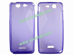 S Line Soft Flexible TPU Case Cover Skin for Sony Xperia SX MT28I Purple