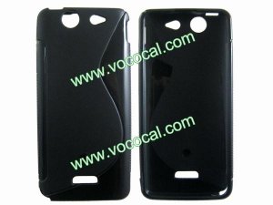 S Line Soft Flexible TPU Case Cover Skin for Sony Xperia SX MT28I Black