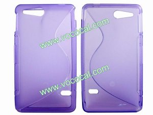 S Line Soft Flexible TPU Case Cover Skin for Sony Xperia Go ST27i Purple