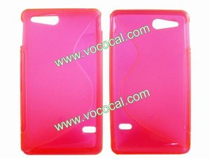 S Line Soft Flexible TPU Case Cover Skin for Sony Xperia Go ST27i Rose