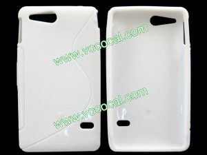 S Line Soft Flexible TPU Case Cover Skin for Sony Xperia Go ST27i White