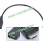 Micro USB Male to USB 2.0 Female OTG Converter Adapter Cable Cord M/F 25cm Black