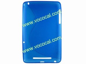 TPU Tablet Case Cover Skin for Google Nexus 7 Blue