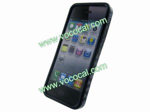 Diamond Pattern TPU Bumper Case Cover Skin for iPhone 5 Black