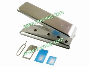 Normal/Micro SIM to Nano SIM Card Cutter for iPhone 5 with 3 Adapter 1 Eject Pin