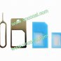 Normal/Micro SIM to Nano SIM Card Cutter for iPhone 5 with 3 Adapter 1 Eject Pin