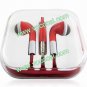 Earphone Headphones with Remote Mic for iPhone 5 4 4S iPod iPad Red