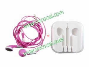 Earbuds Headphones with Remote Mic for iPhone 5 4 4S iPod iPad Rose