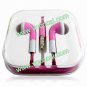 Earbuds Headphones with Remote Mic for iPhone 5 4 4S iPod iPad Rose