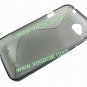 S Line Soft Flexible TPU Case Cover Skin for HTC Desire VC T328d Clear Grey
