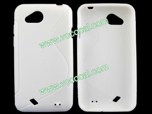 S Line Soft Flexible TPU Case Cover Skin for HTC Desire VC T328d White