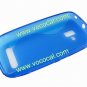 S Line Soft Flexible TPU Case Cover Skin for Nokia Lumia 610 Blue