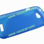 S Line Soft Flexible TPU Case Cover Skin for HTC Z520e One S Blue