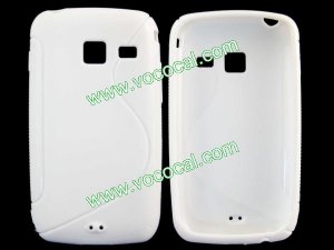 S Line Wave Soft TPU Case Cover Skin for Samsung Galaxy Y Duos S6102 White