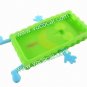 Green 3D Sponge Cartoon Figure Detachable Silicone Case Cover for iPhone 4 4G 4S