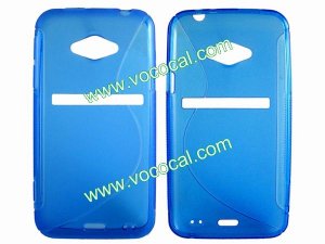 S Line Wave TPU Case Cover Skin for HTC Evo 4G X720D Blue