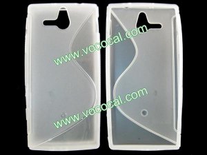 S Line TPU Case Cover Skin for Sony Xperia U ST25i Clear White