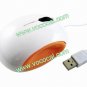 Dual Colors Optical USB Wired Round Mouse Mice for PC Laptop Orange Mixed White