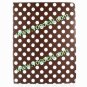 PU Leather Case Cover Skin for iPad 2 3 with Dormancy Function Coffee with White Dots