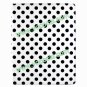 PU Leather Case Cover Skin for iPad 2 3 with Dormancy Function White with Black Dots