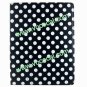 PU Leather Case Cover Skin for iPad 2 3 with Dormancy Function Black with White Dots