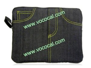 Jeans Style Laptop Sleeve Case Cover Skin for Apple Ipad 3 Black