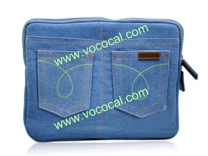 Jeans Style Laptop Sleeve Case Cover Skin for Apple Ipad 3 Blue