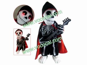 Electric Toy Lighted Skull Ghost With Guitar Halloween Props