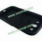 Dual Combo Reticulated PC Silicone Case Cover for Samsung Galaxy S3 i9300 Black